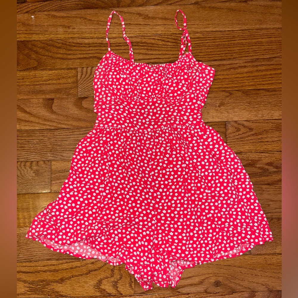 Floral tank romper